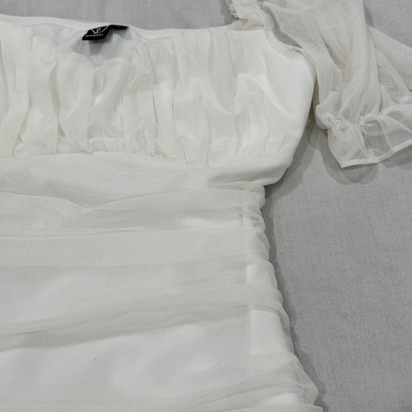 WINDSOR MESH RUFFLES DRESS - Picture 4 of 10